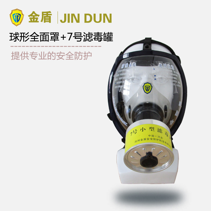 防毒面具全面罩+7號濾毒罐